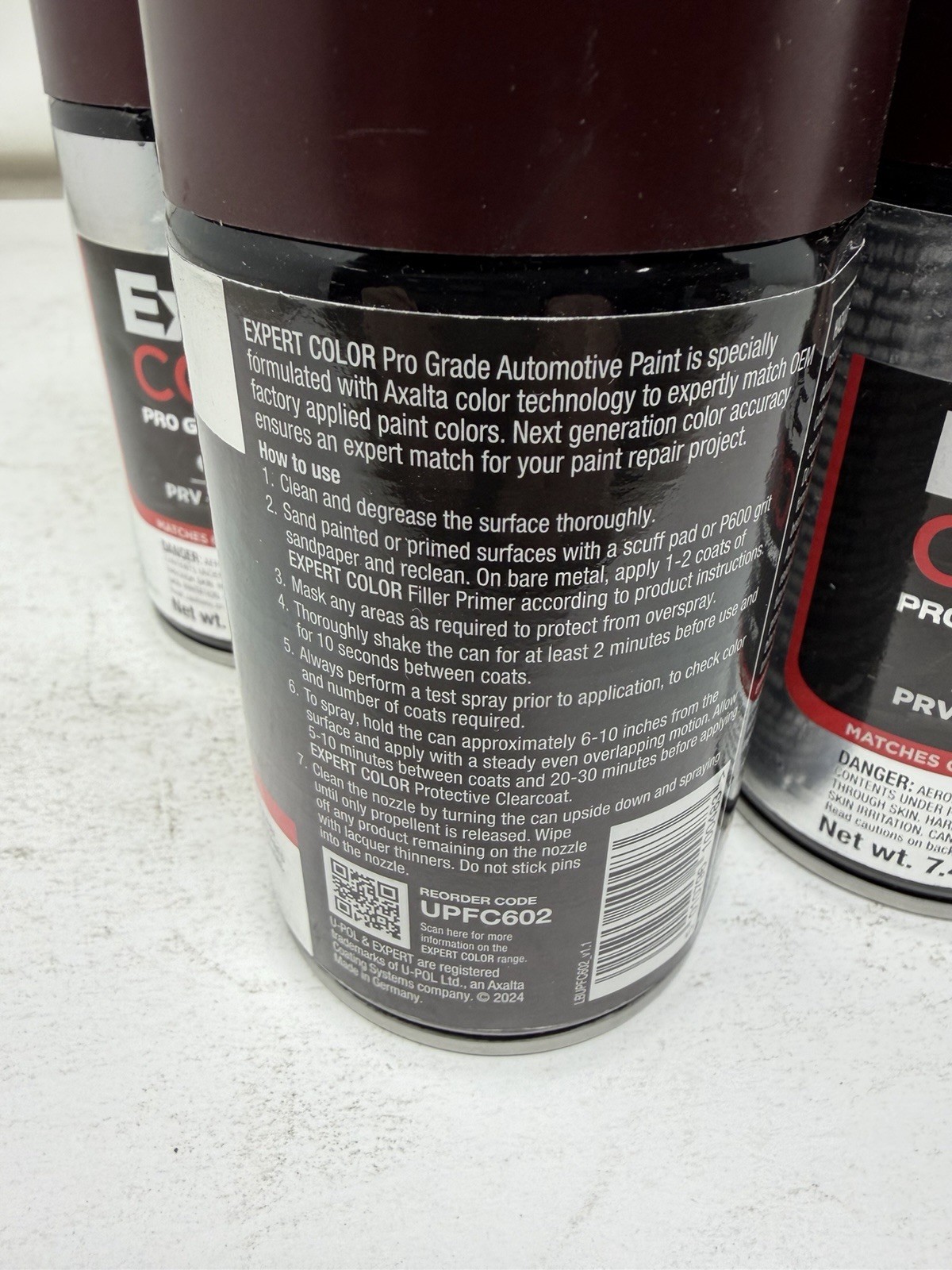 Upol 7.4oz Can Chrysler Pro Grade Auto Paint PRV- Dark Garnet Red Pearl UPFC602