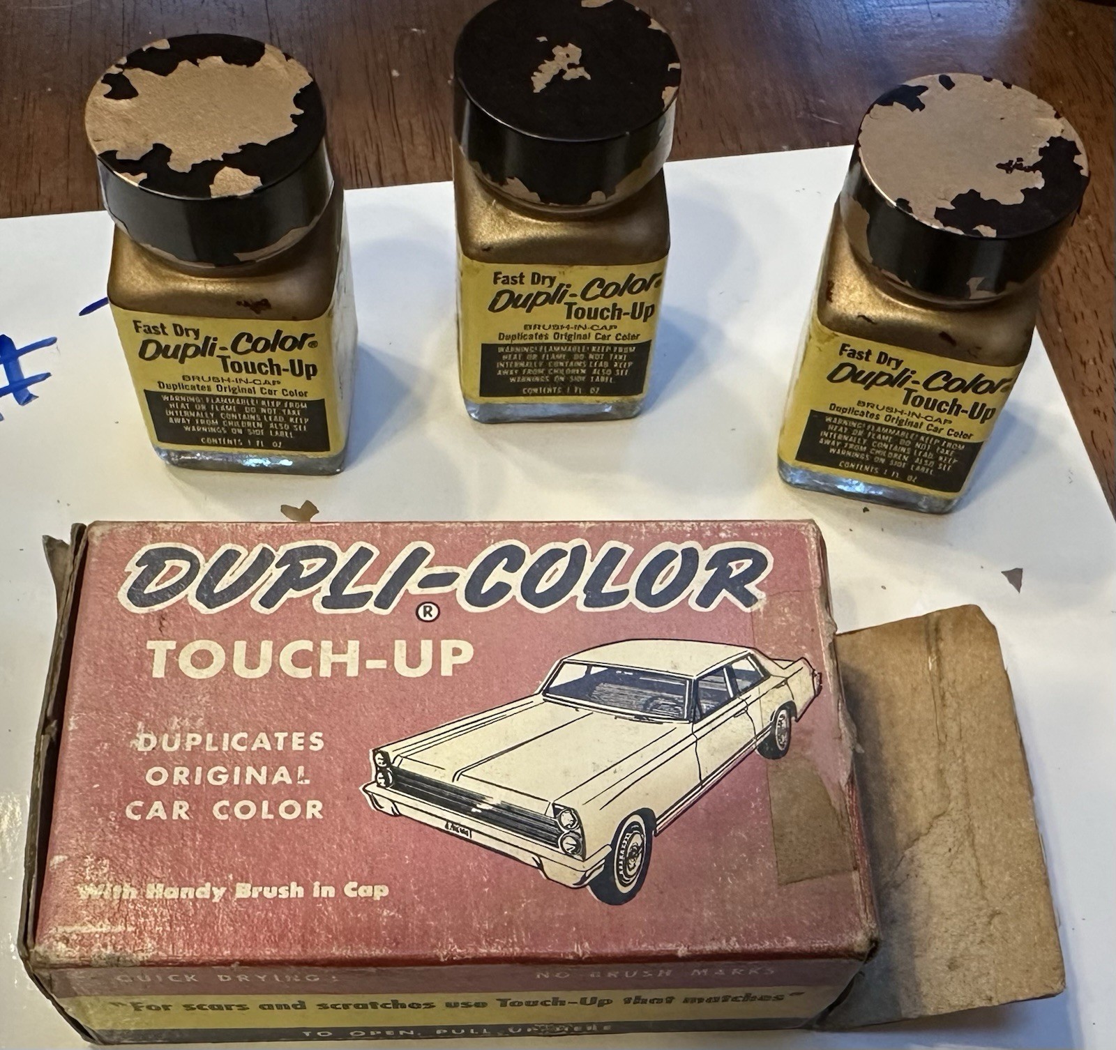 Vintage DUPLI-COLOR DP-GM 2 37 Box with 3 Glass Bottles For Display 1975 GM Old