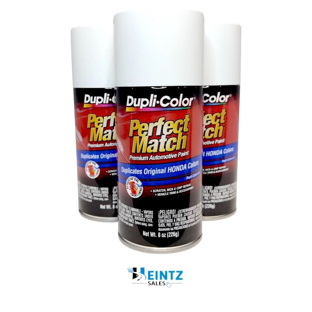 Duplicolor BHA0978 Perfect Match Honda Taffeta White NH578 8oz Aerosol – 3 PACK