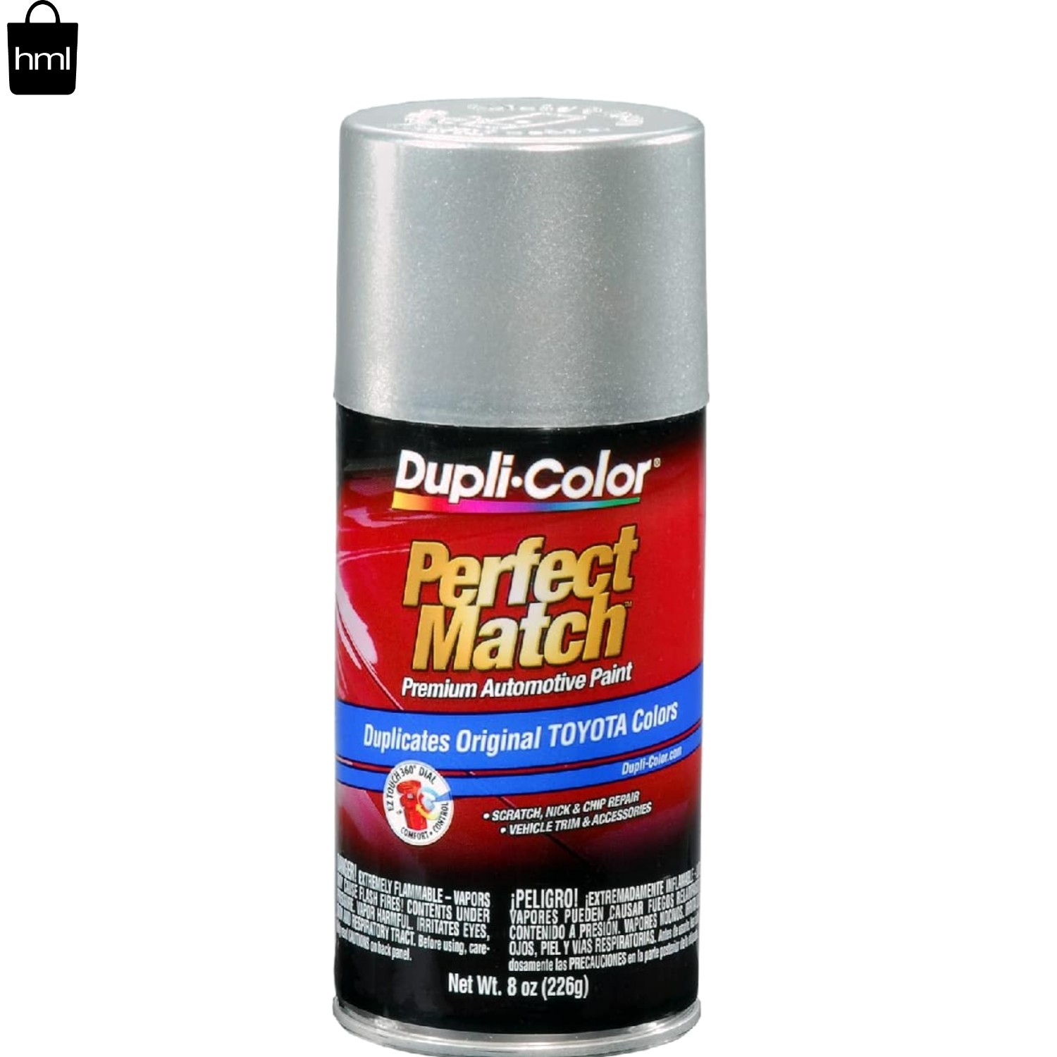 Dupli-Color Perfect Match Millennium Silver Aerosol Paint for Toyota – 1C0, 8 oz