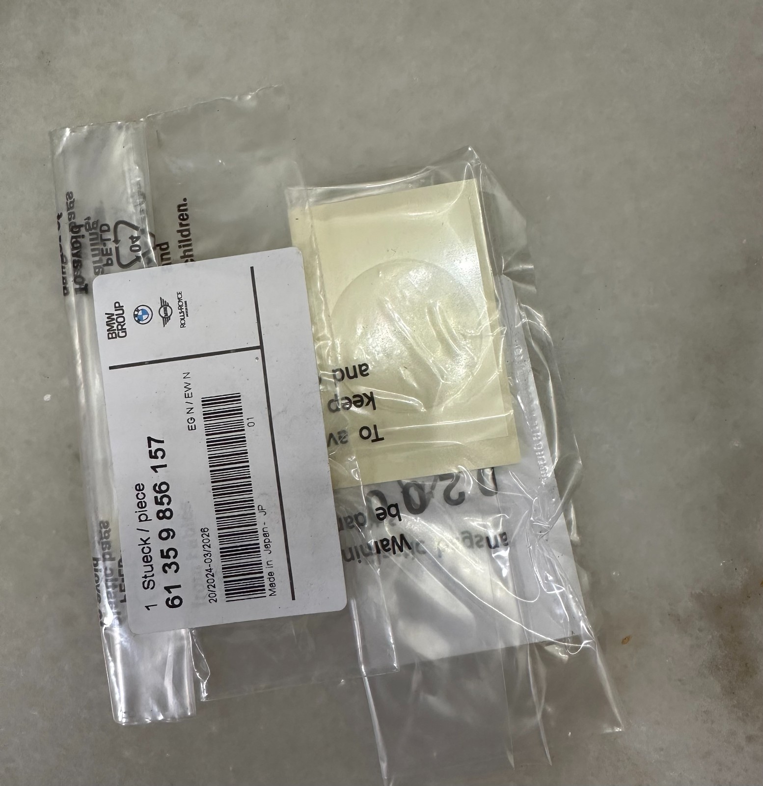 bmw rain sensor gel glue