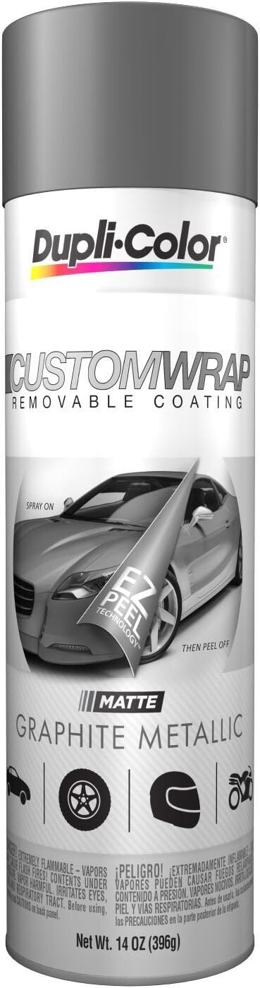6 Duplicolor CWRC500 Paint Custom Wrap Removable Coating Graphite Metallic 14oz.