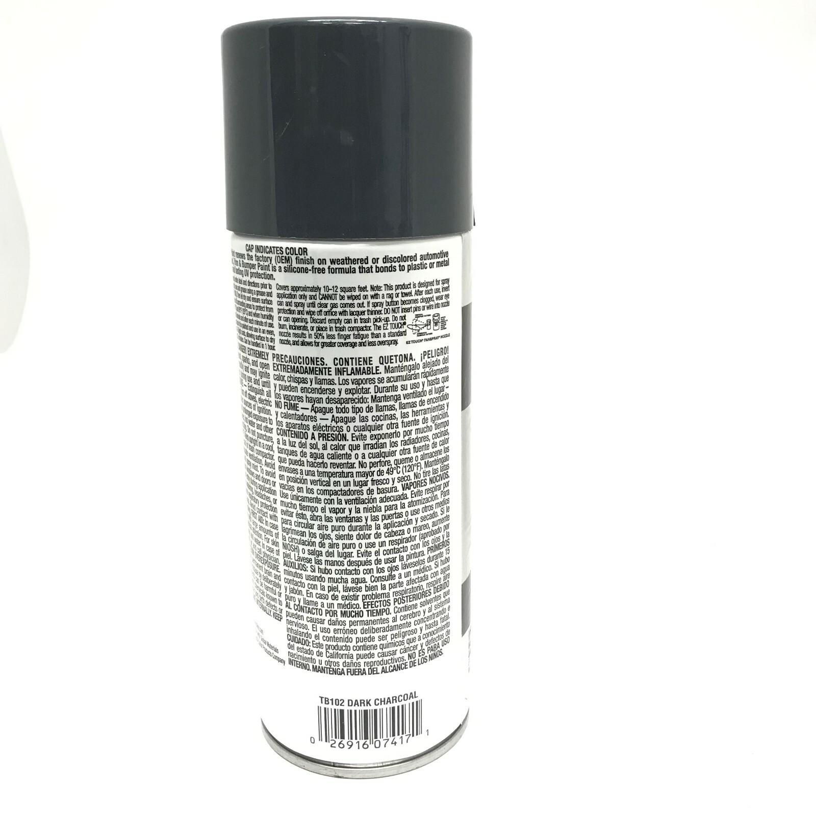 Duplicolor TB102-6 PACK DARK CHARCOAL Trim & Bumper Paint – 11 oz Aerosol