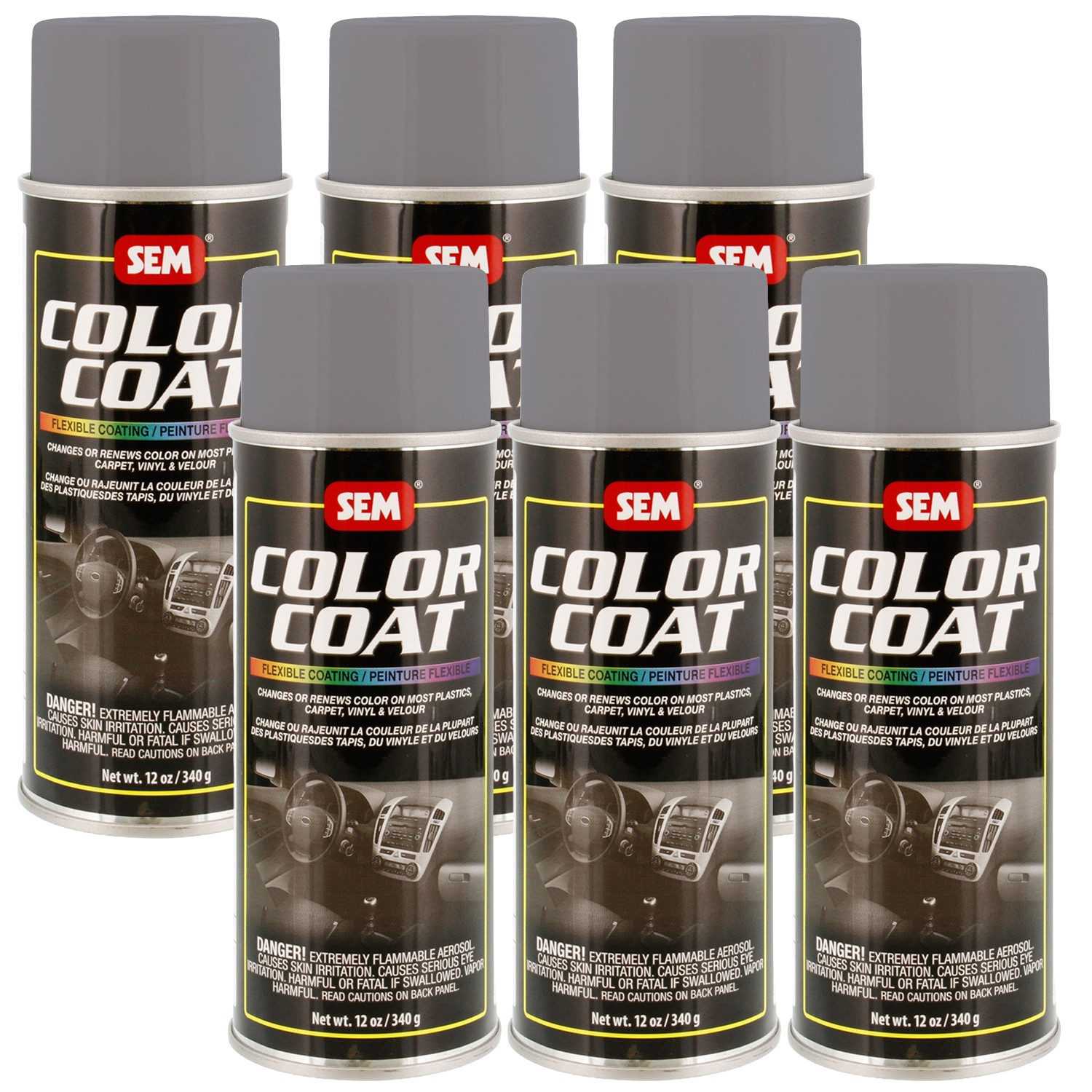 SEM Color Coat Warm Gray Color Coat Aerosol 12 oz. 15183, 6 Pack