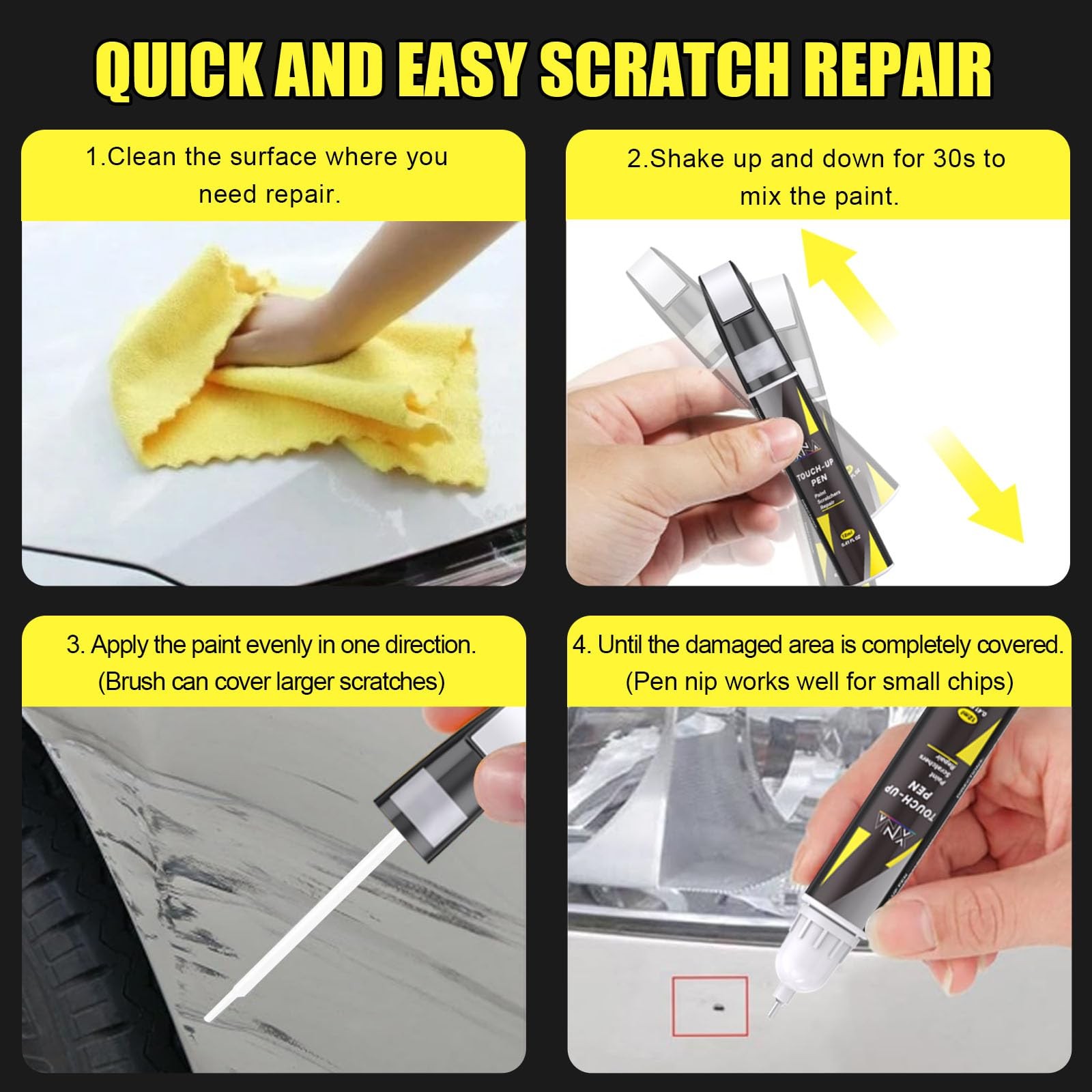 Touch Up Paint Kit For Ford EA A3403A Hot Pepper Red Metallic Paint Repair Kit