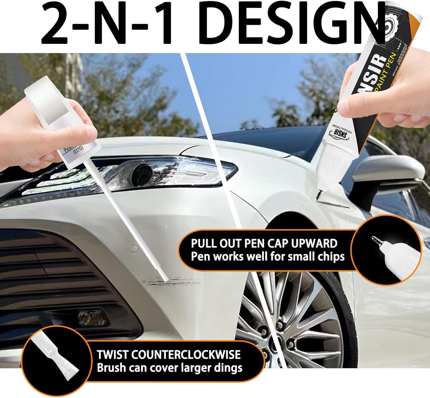 High-Gloss 040 Super White Touch Up Paint for Toyota Vehicles – Easy Application