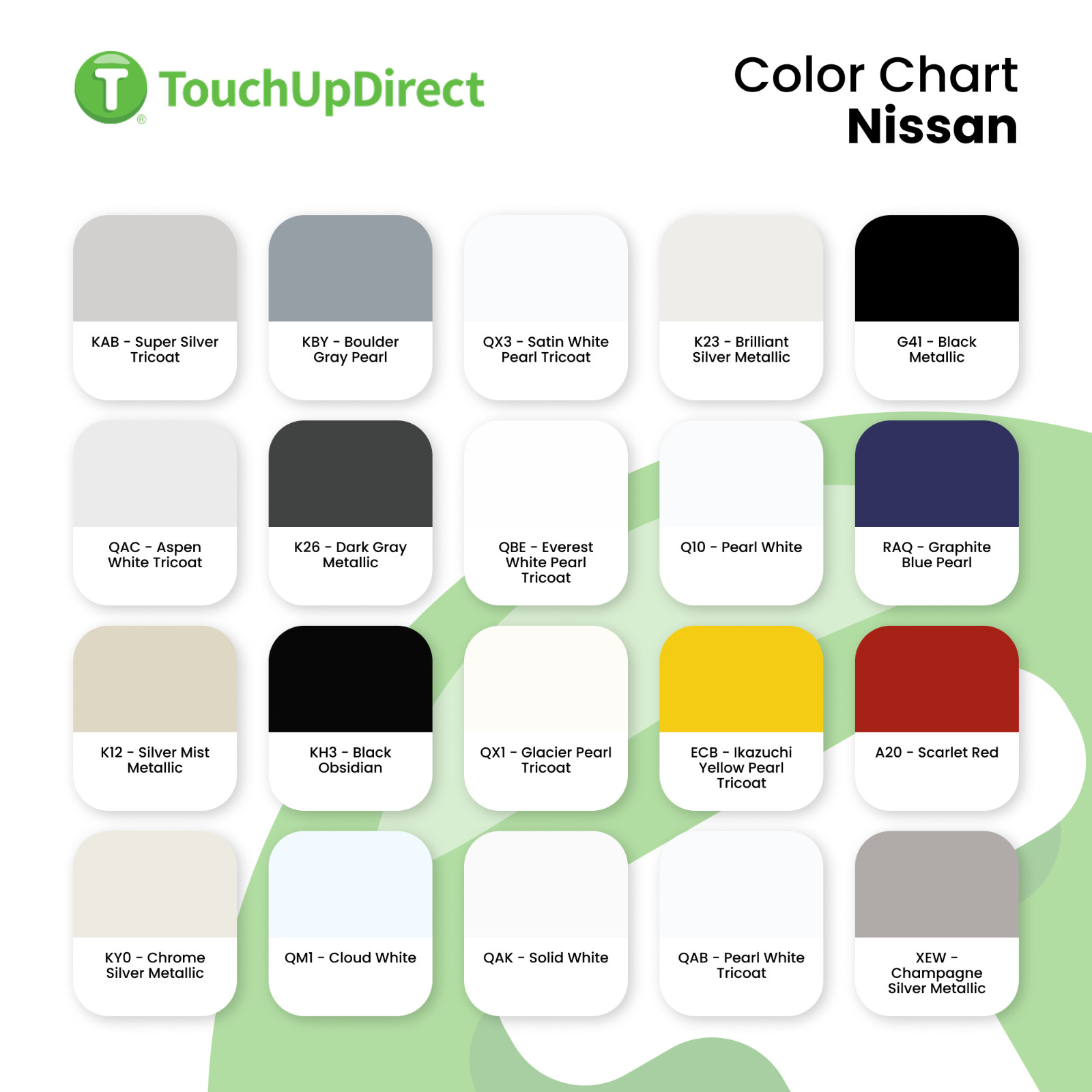 Nissan Touch Up Paint by TouchUpDirect – Brush or Spray Paint – Choose A Color