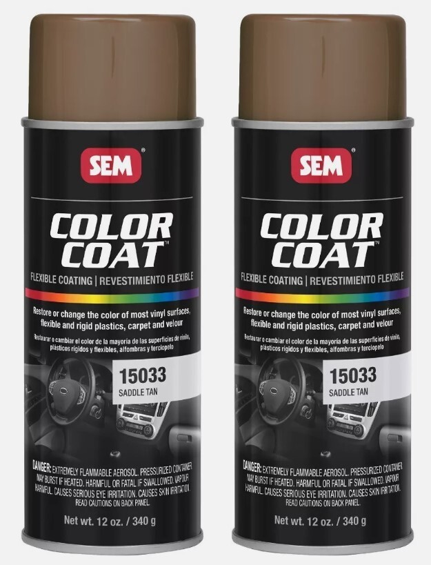 SEM 15033 Color Coat Saddle Tan Spray Paint Aerosol 12 oz. each (2 Cans)