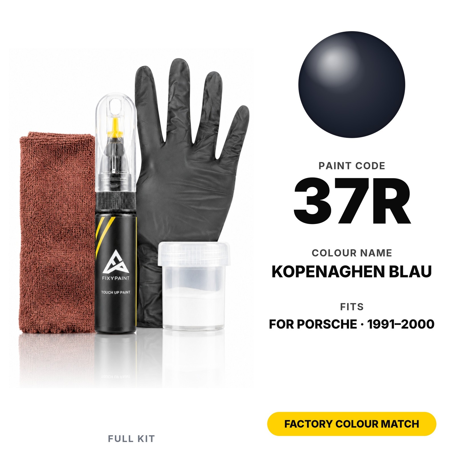 Touch Up Paint For Porsche 37R Kopenaghen Blau Full Kit Ute Body Touch Up Paint