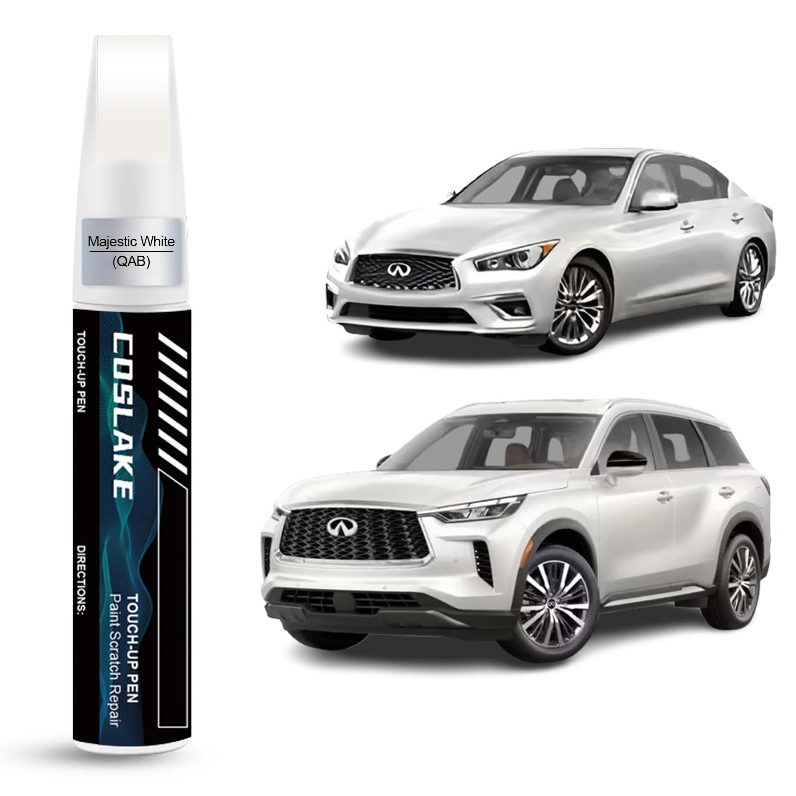 Touch Up Paint Majestic White QAB for 2025 Infiniti QX60 2024 Q50 Pearl White