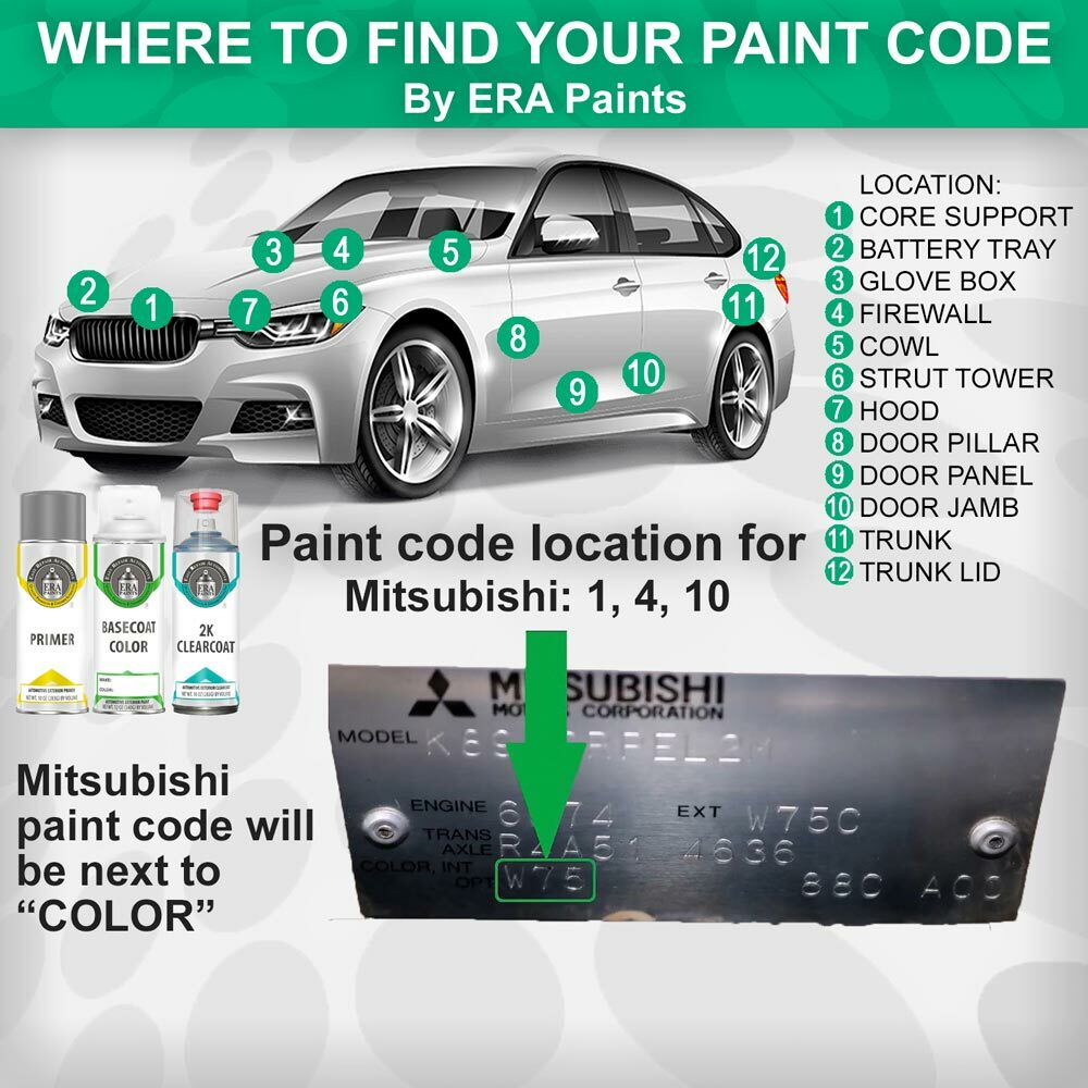 MITSUBISHI Genuine OEM Touch Up Paint – PICK YOUR COLOR