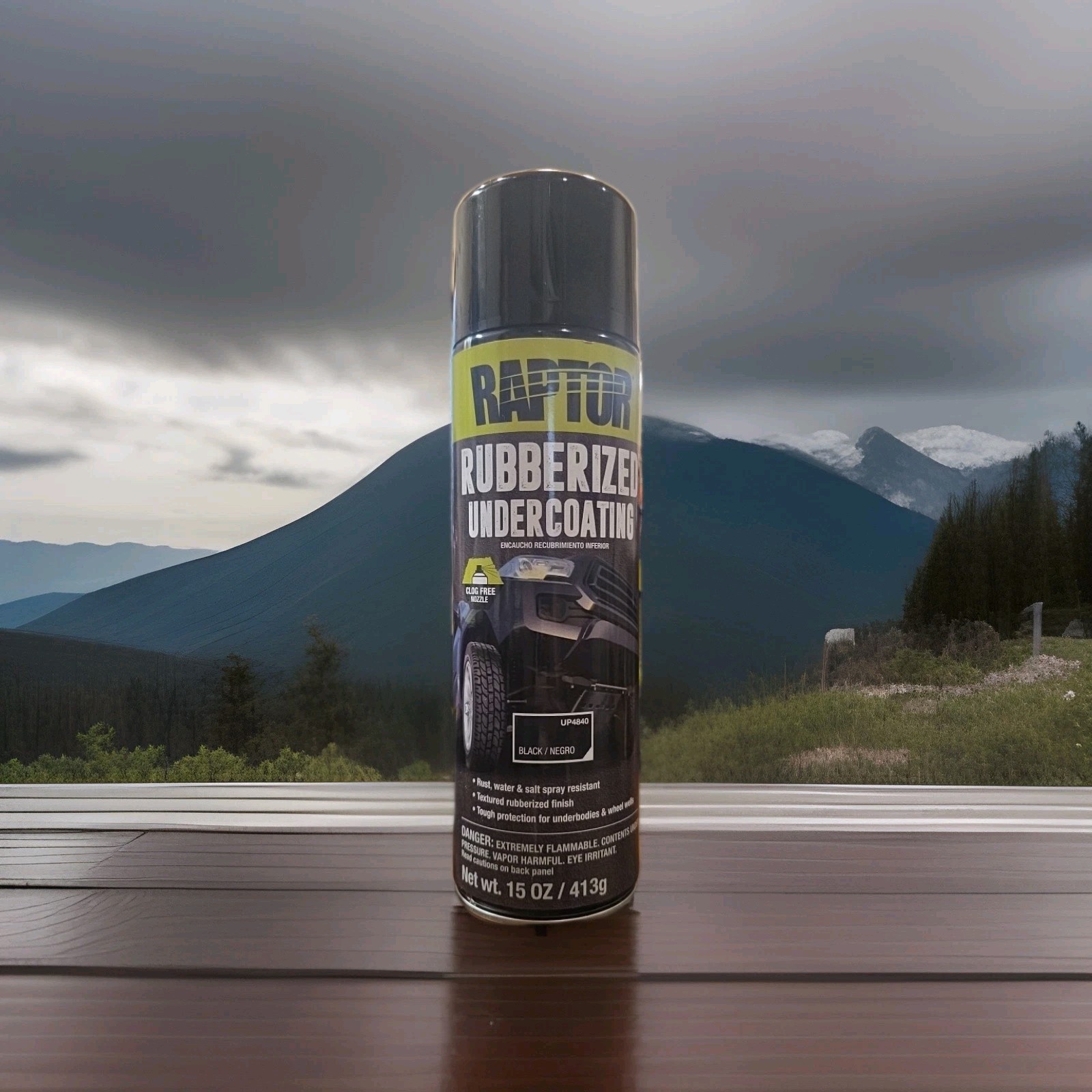 Raptor Rubberized Undercoating Black, Rust Water And Salt Resistant 15 Oz UP4840