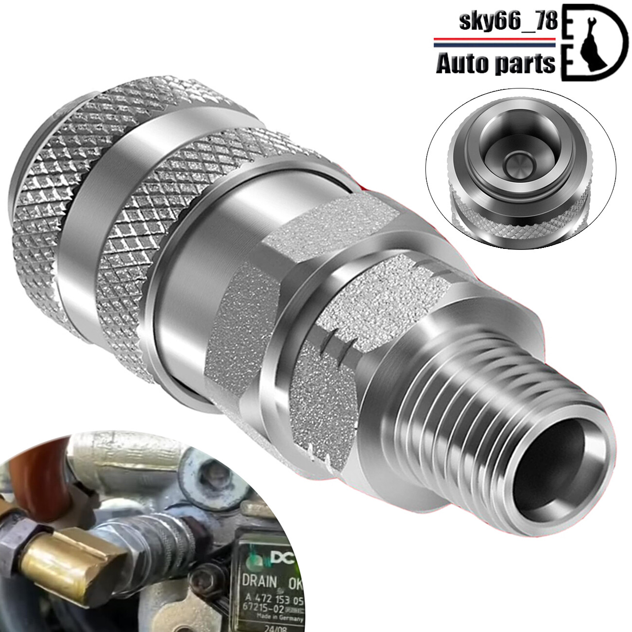 Fuel System Coupler Fitting J-47912-QC 5869-1 For Detroit Diesel S60 Cummins