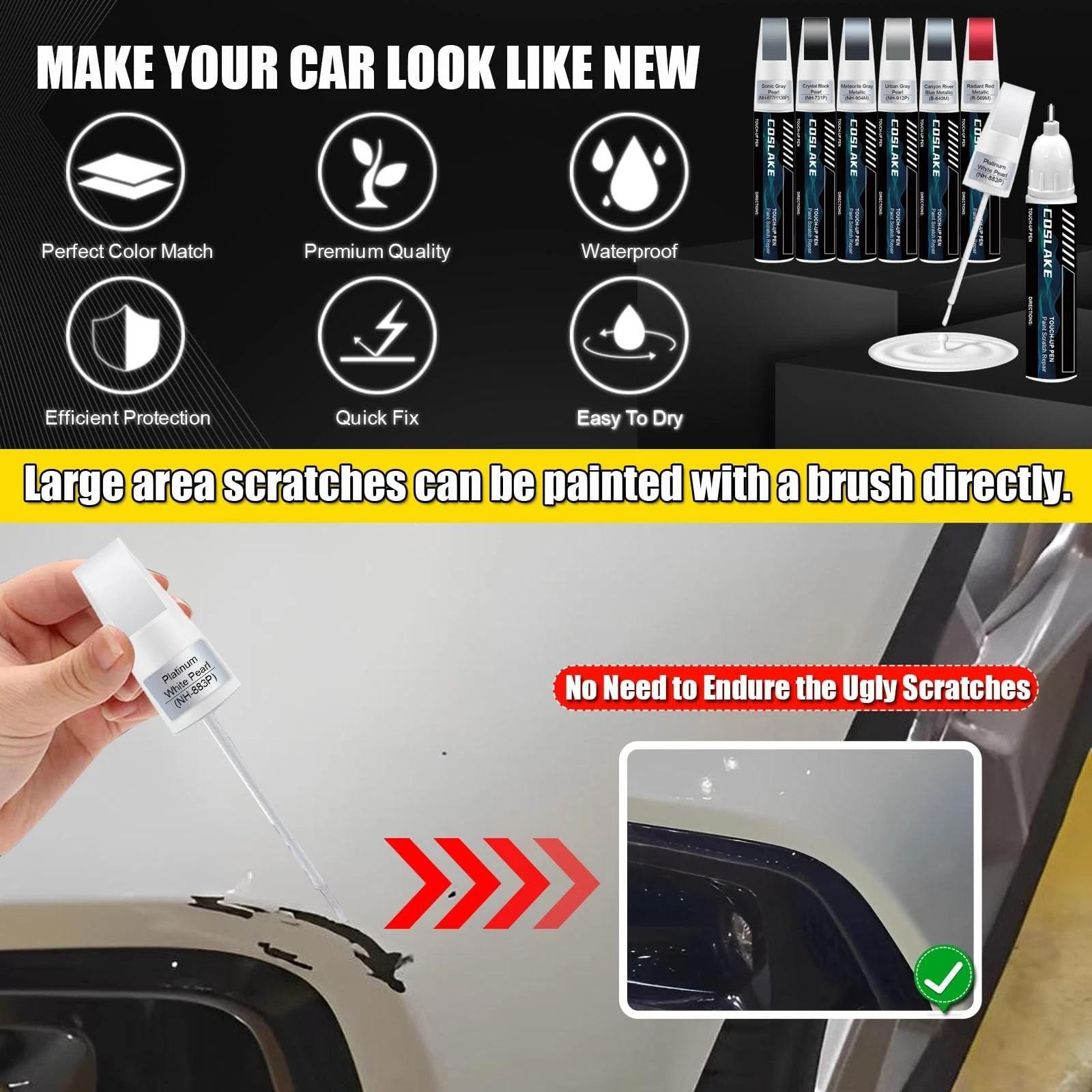 Car Touch Up Paint(platinum White Pearl(nh-883p)) for Honda, Car Paint Scratc…