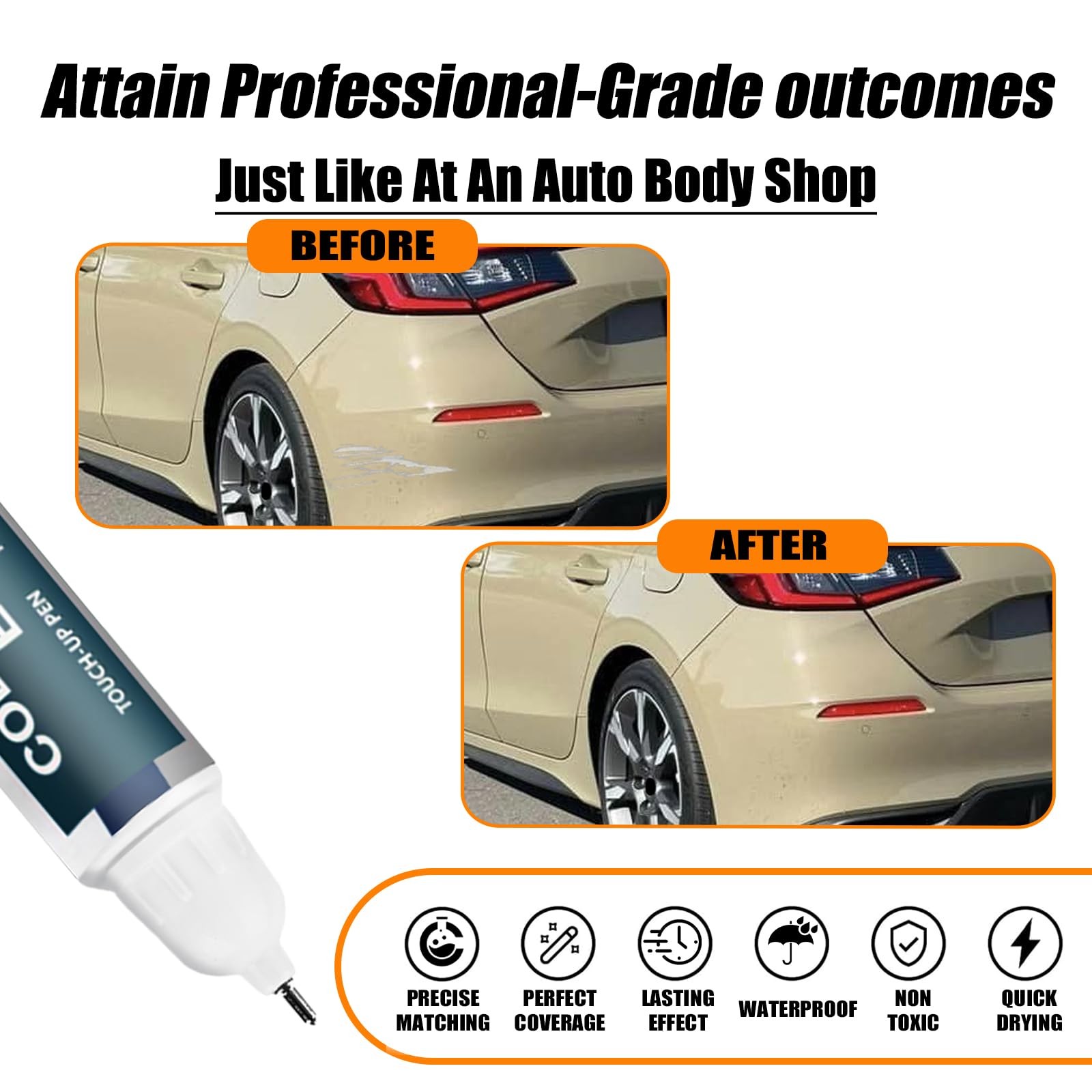 Touch Up Paint Kit For Honda YR-662P Sand Dune Pearl Scratch Repair Match
