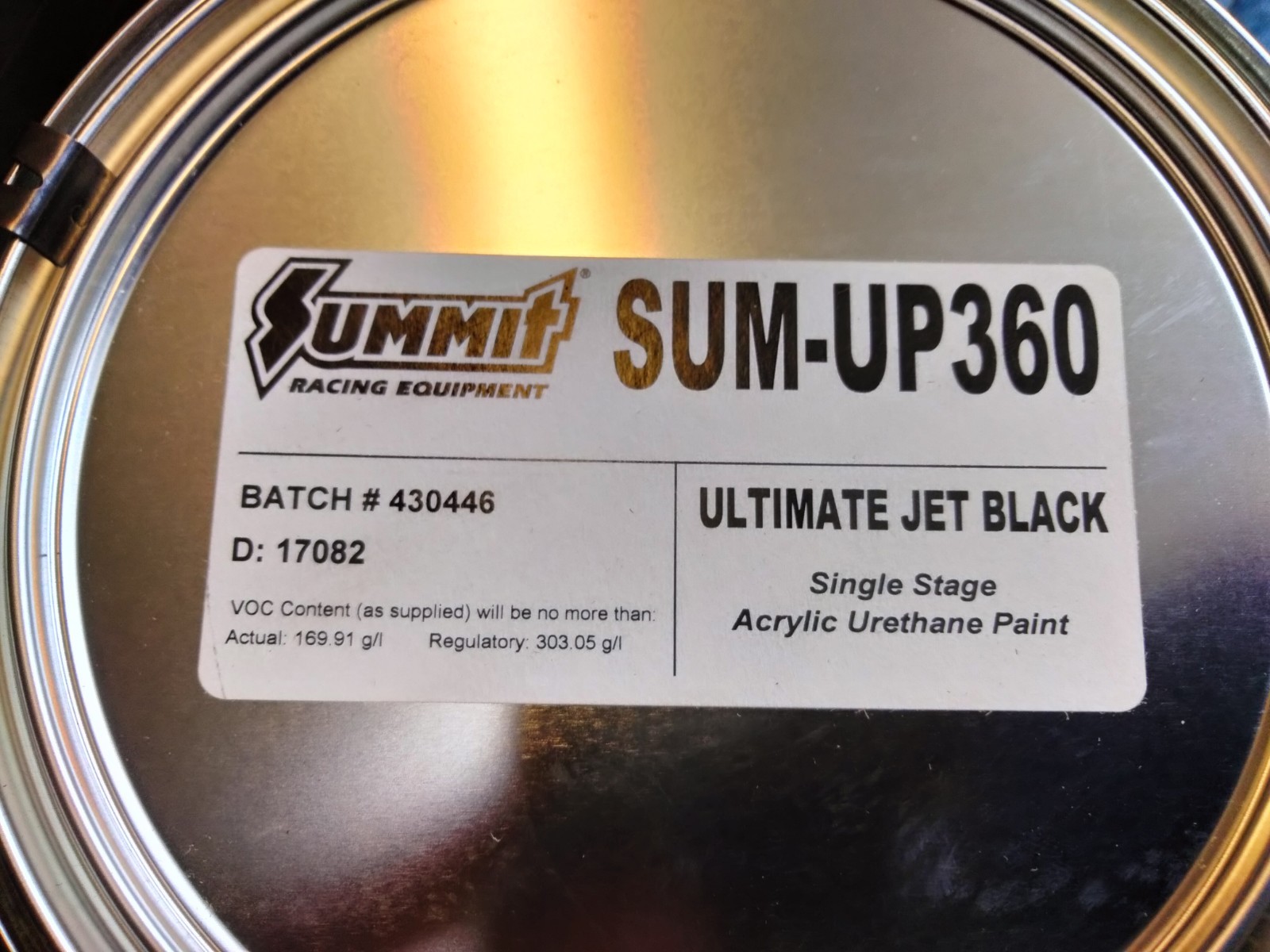 NEW SUMMIT JET BLACK ACRYLIC URETHANE SINGLE STAGE DW/JP 2