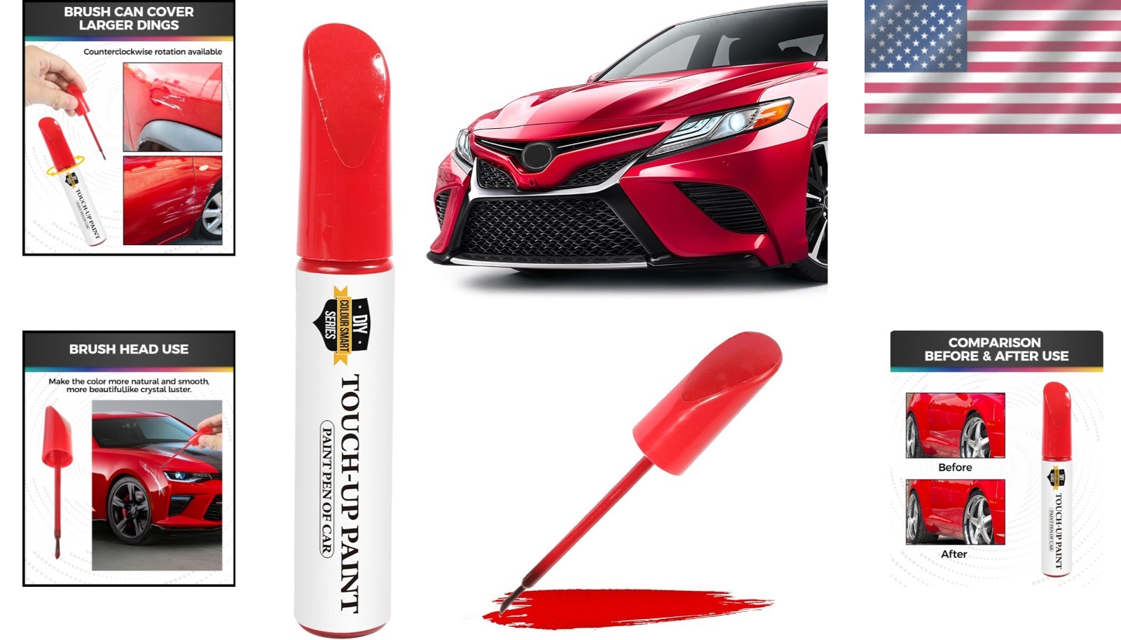Effortless Car Scratch Repair Touch Up Paint Pen – Rust Resistant Red