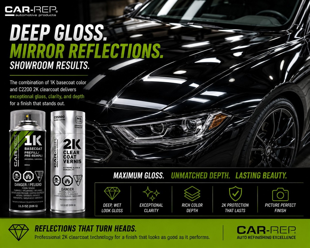 CAR-REP Basecoat & 2K Clearcoat for 2017 Mercedes Mountain Crystal White 134, 91