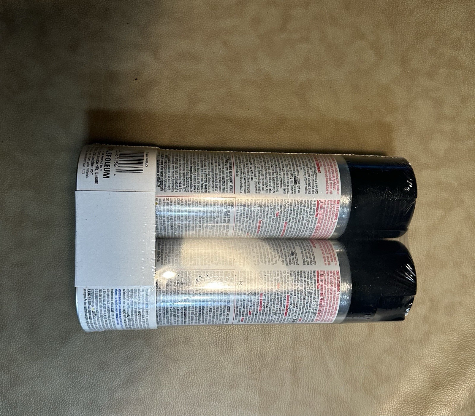 Rust-Oleum professional Gloss Black Spray Paint 2 Pack Black 15oz can Aerosol