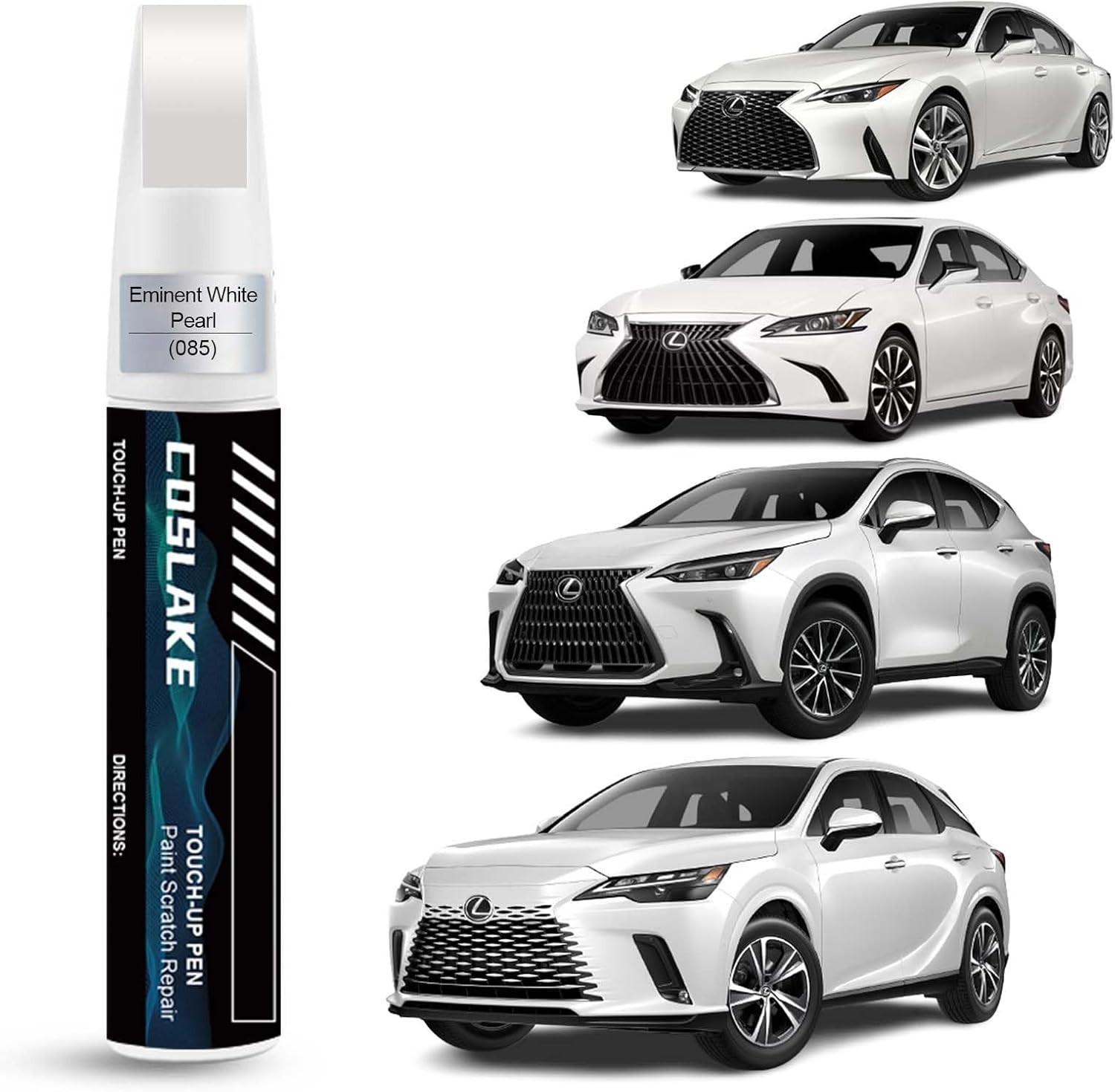 Fast-Drying Eminent White Pearl(085) Touch Up Paint for Lexus Cars – 0.41 Fl Oz