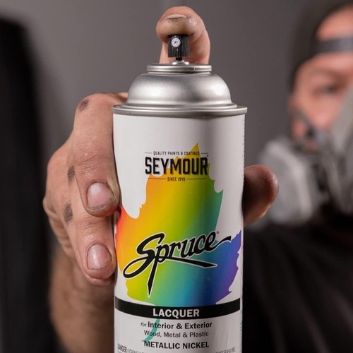 Seymour 98-24 Spruce Enamel Satin Black Spray Paint, 12 oz Aerosol Can
