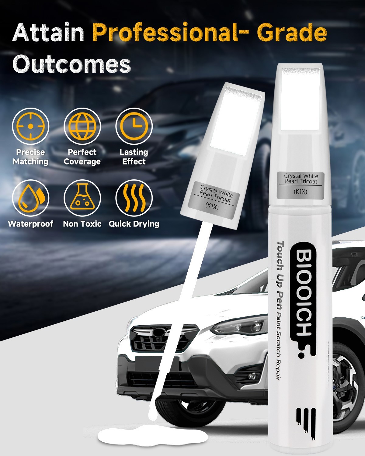 BIOOICH Touch Up Paint Pen for Subaru Repair Car Chip and Scratch Color Match