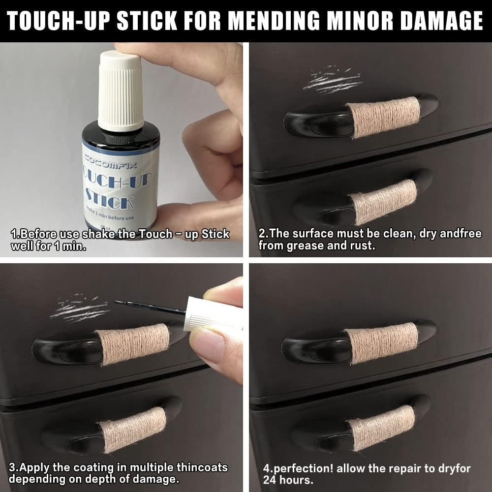 Black Touch Up Paint for Appliances – Enamel Formula, 1 Fl Oz, Quick-Drying