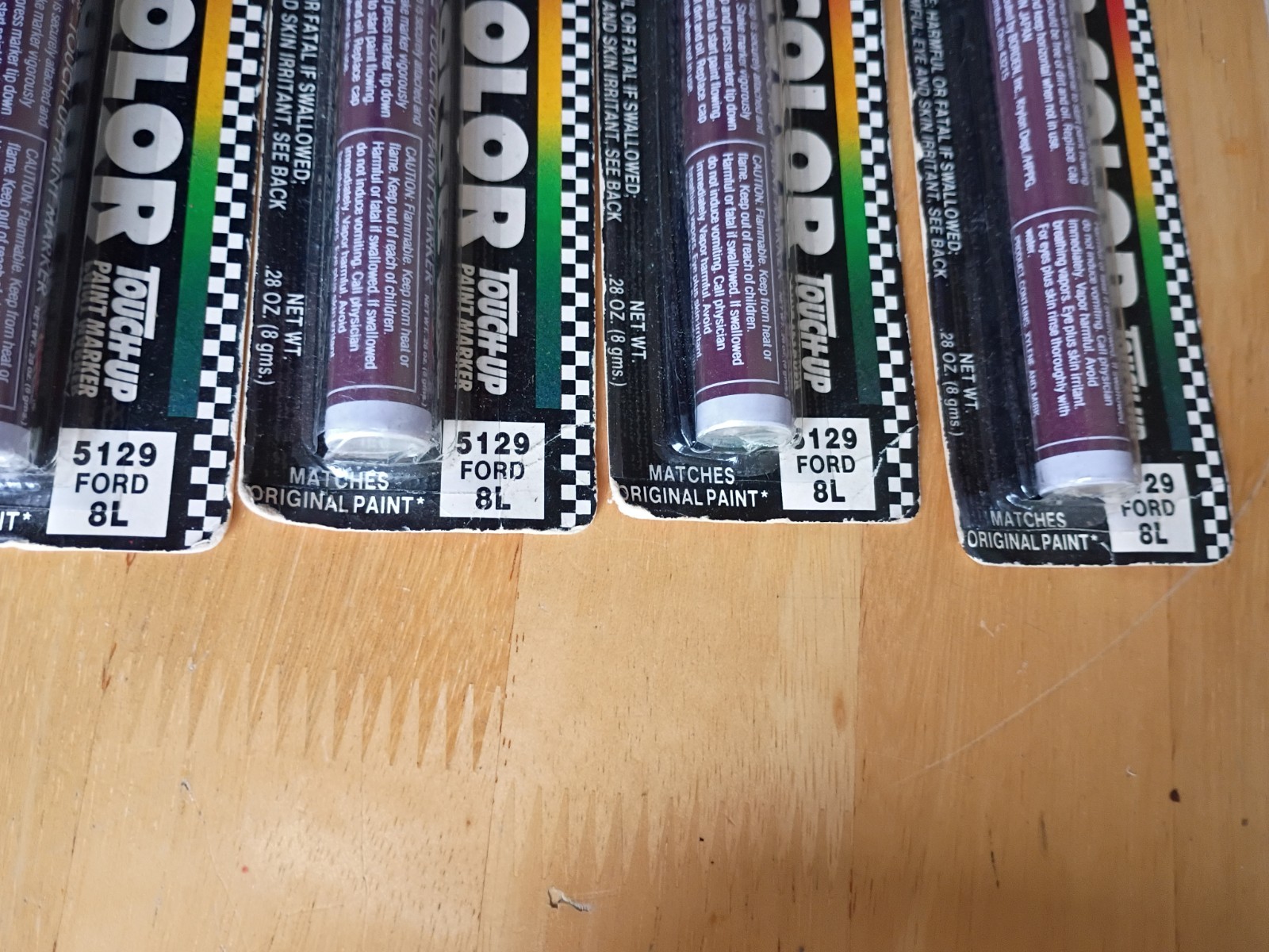 Lot of 4 KRYLON CAR COLOR Metallic Gray Paint Pen Marker Ford 8L 5129