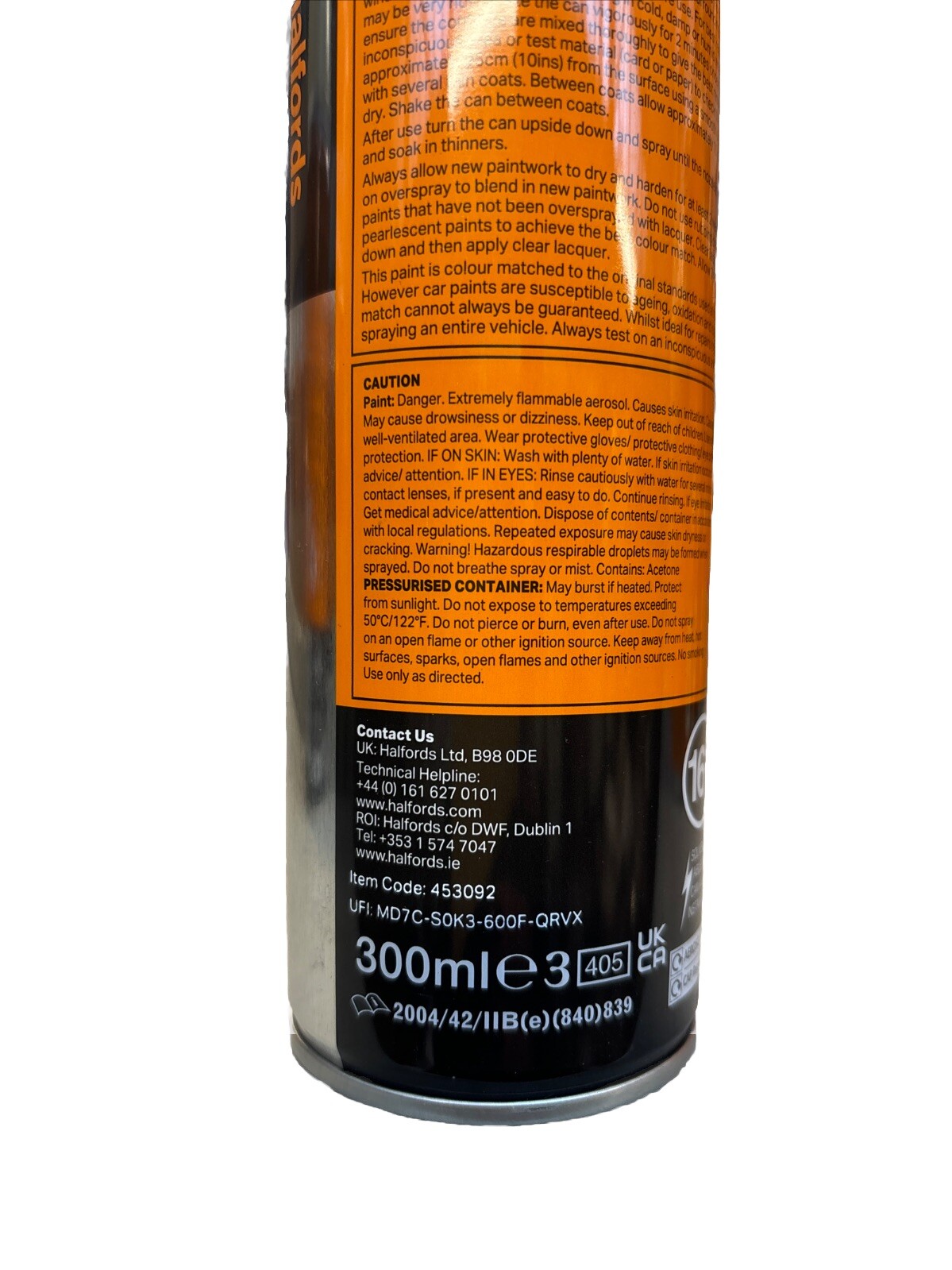FORD DIAMOND WHITE SPRAY PAINT 300ML CANS HALFORDS X2