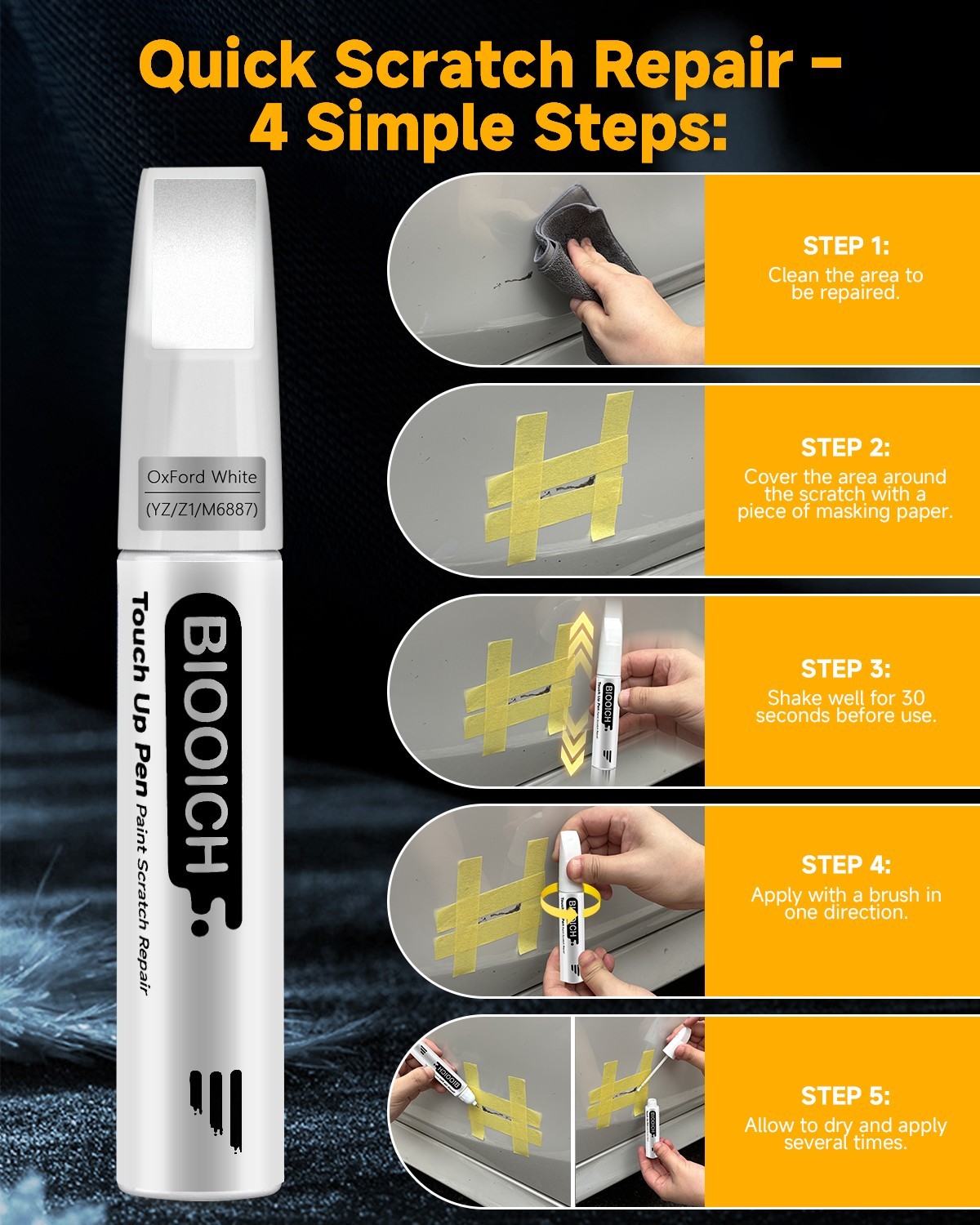 BIOOICH Touch Up Paint for Mercedes-benz Car Chip and Scratch Repair
