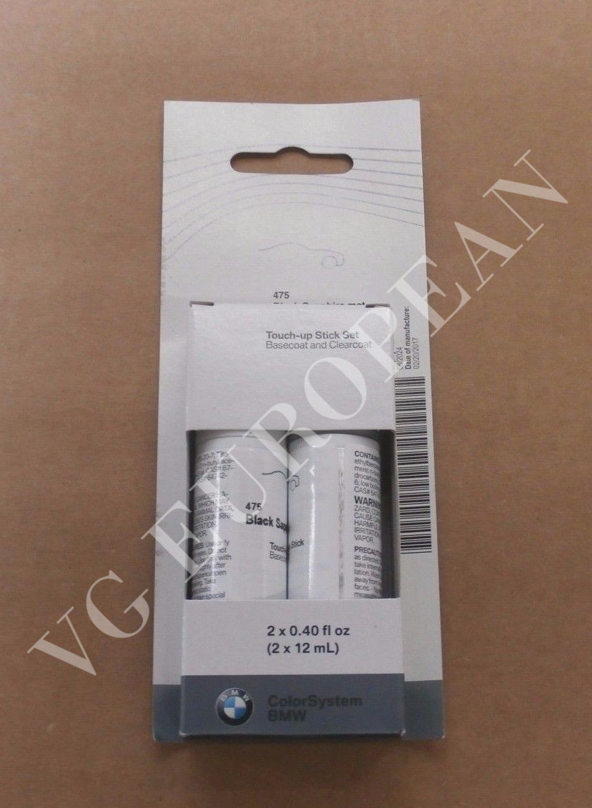 BMW Genuine Factory Touch Up Paint Stick Set 475 Black Sapphire Metallic NEW