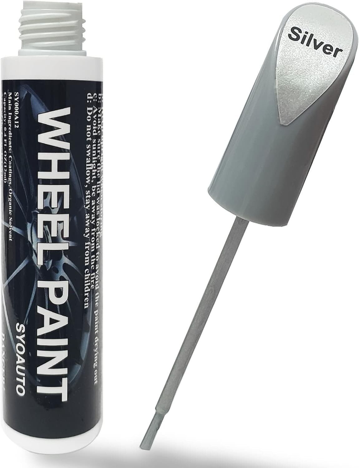 Quick Dry Gloss Silver Rim Touch Up Paint Pen – 12ml Scratch Repair Solution