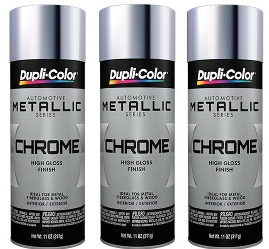 Dupli-Color CS101 High Gloss Metallic Chrome Automotive Spray Paint (3 pack)