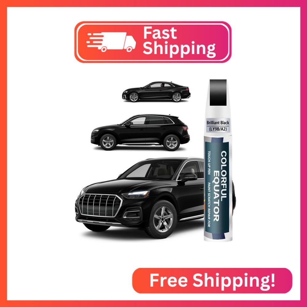Brilliant Black(LY9B/A2) Touch Up Paint Compatible with Audi, Car Paint Pen Scra