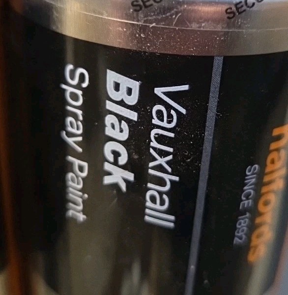 VAUXHALL BLACK SPRAY PAINT 300ML CANS HALFORDS x2