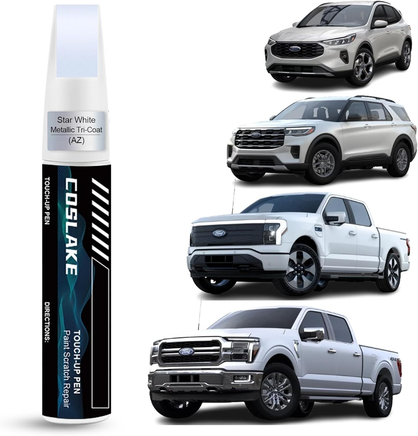 Ford Star White Metallic Tri-Coat Touch-Up Paint & Scratch Repair Kit – Fast-Dry