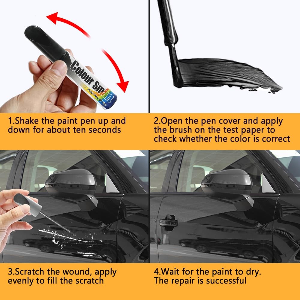 HEVLE Touch Up Paint for Cars, Car 0.04 Ounce (Pack of 1), Black