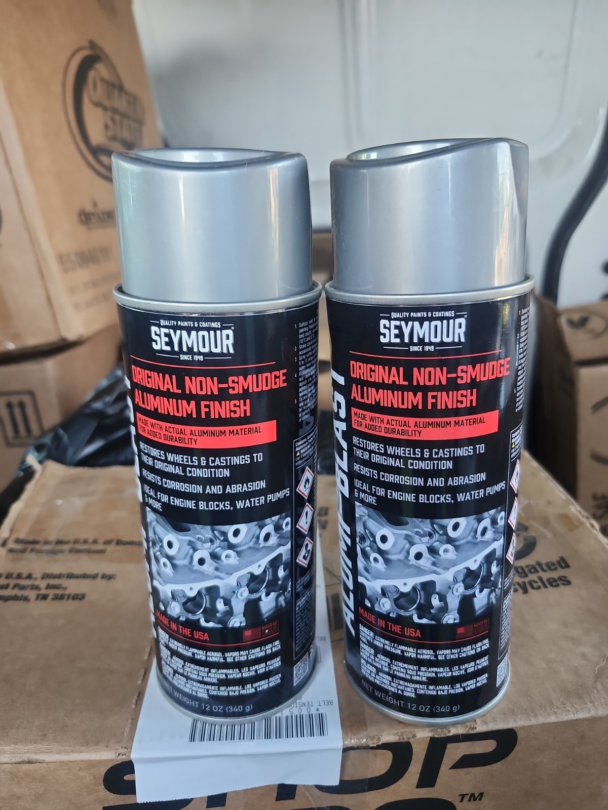 2 cans Seymour 16-055 Alumi Blast Spray Paint
