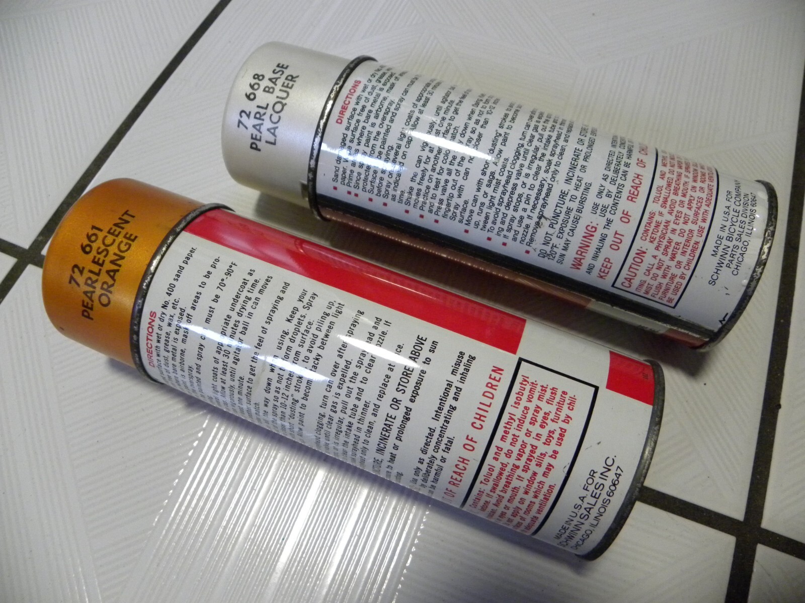 SCHWINN 1981 SUPERIOR spray paint PEARL ORANGE Pearlescent 13 oz lacquer OEM NOS