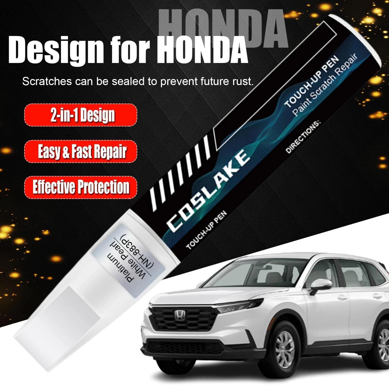 Car Touch Up Paint(platinum White Pearl(nh-883p)) for Honda, Car Paint Scratc…