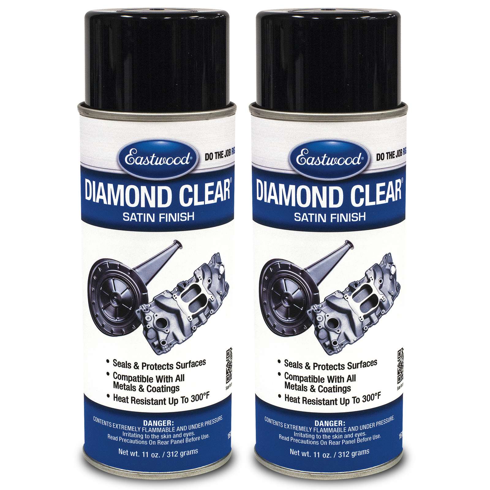 Eastwood Diamond Clear DTM and Painted Surfaces Aerosol Satin 2 Pack