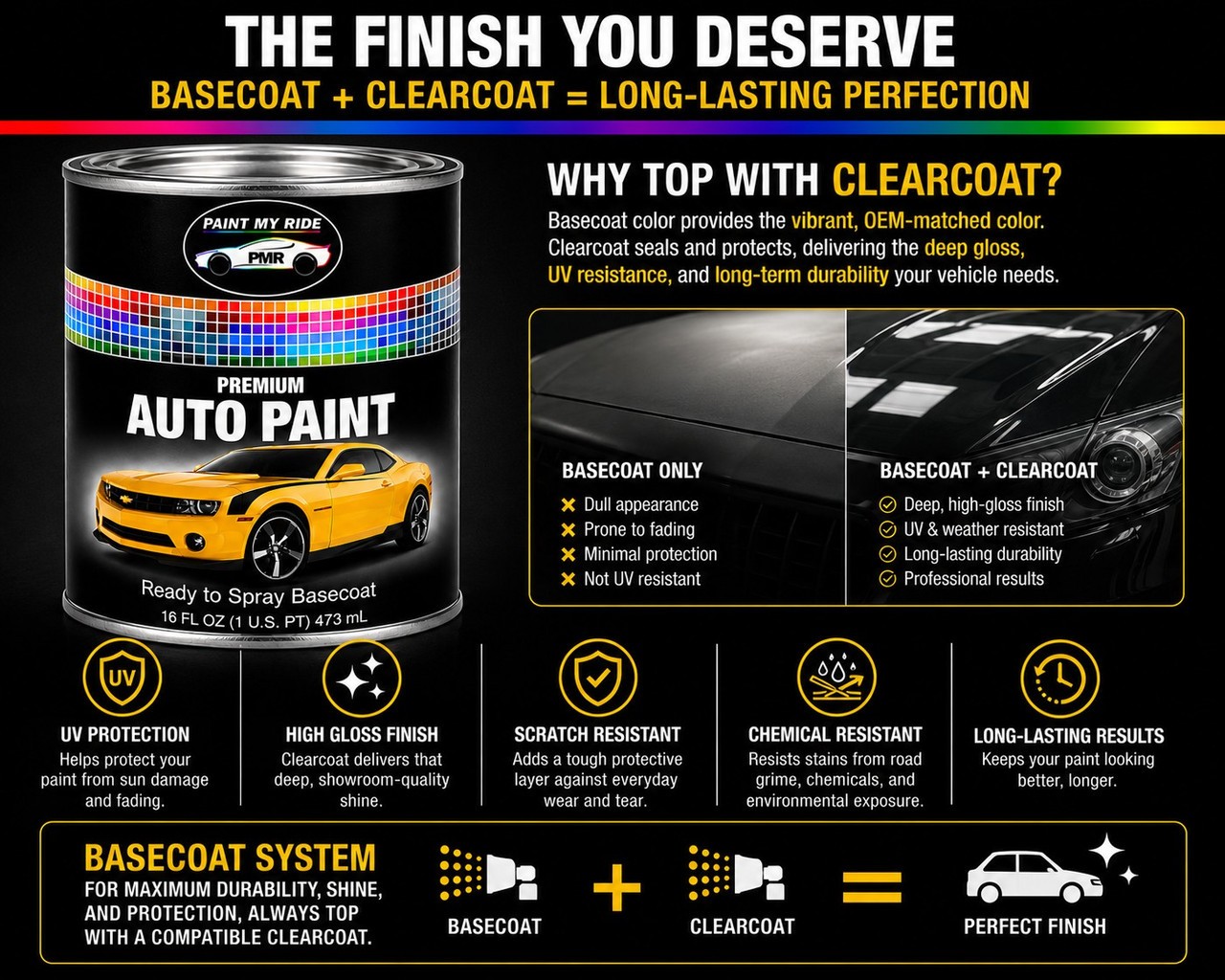 RTS Basecoat Paint Pint for 2018 Chevrolet Black GBA
