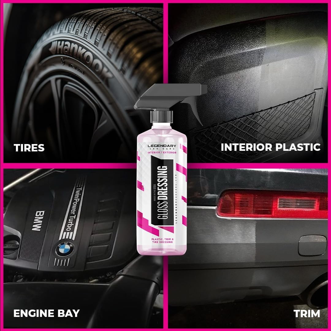 Legendary Gloss Dressing with Applicator 16oz – Tire Shine Spray & Plastic…