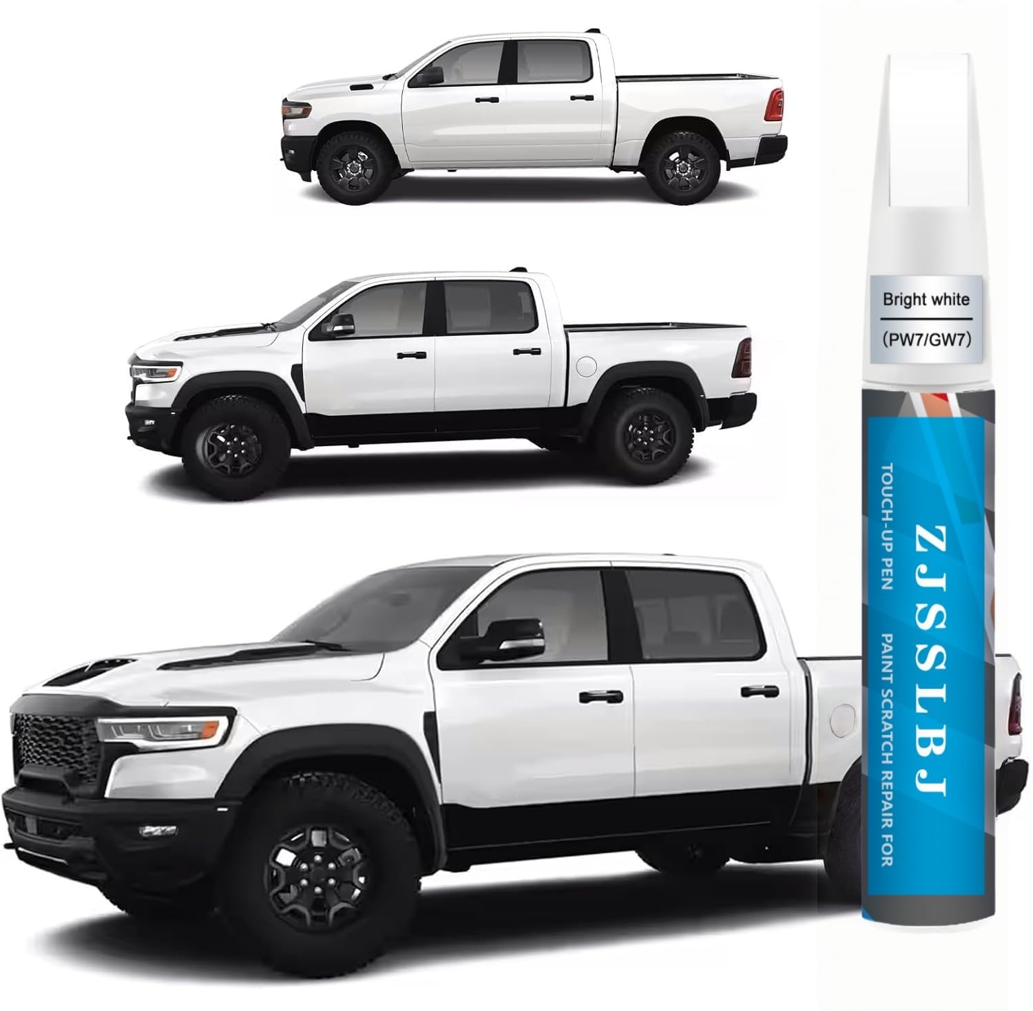 Bright White Touch Up Paint PW7 GW7 For 2025 RAM 1500 2024 Paint Repair Art!
