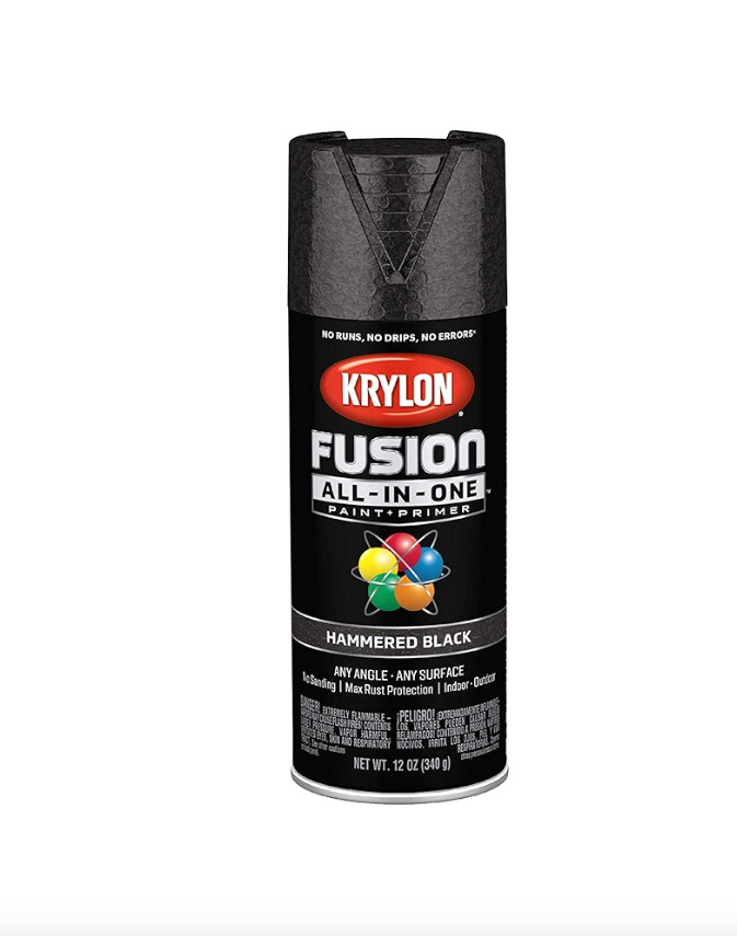 Krylon 2782 Fusion All-In-One Hammered Black Spray Paint – 12 oz Aerosol