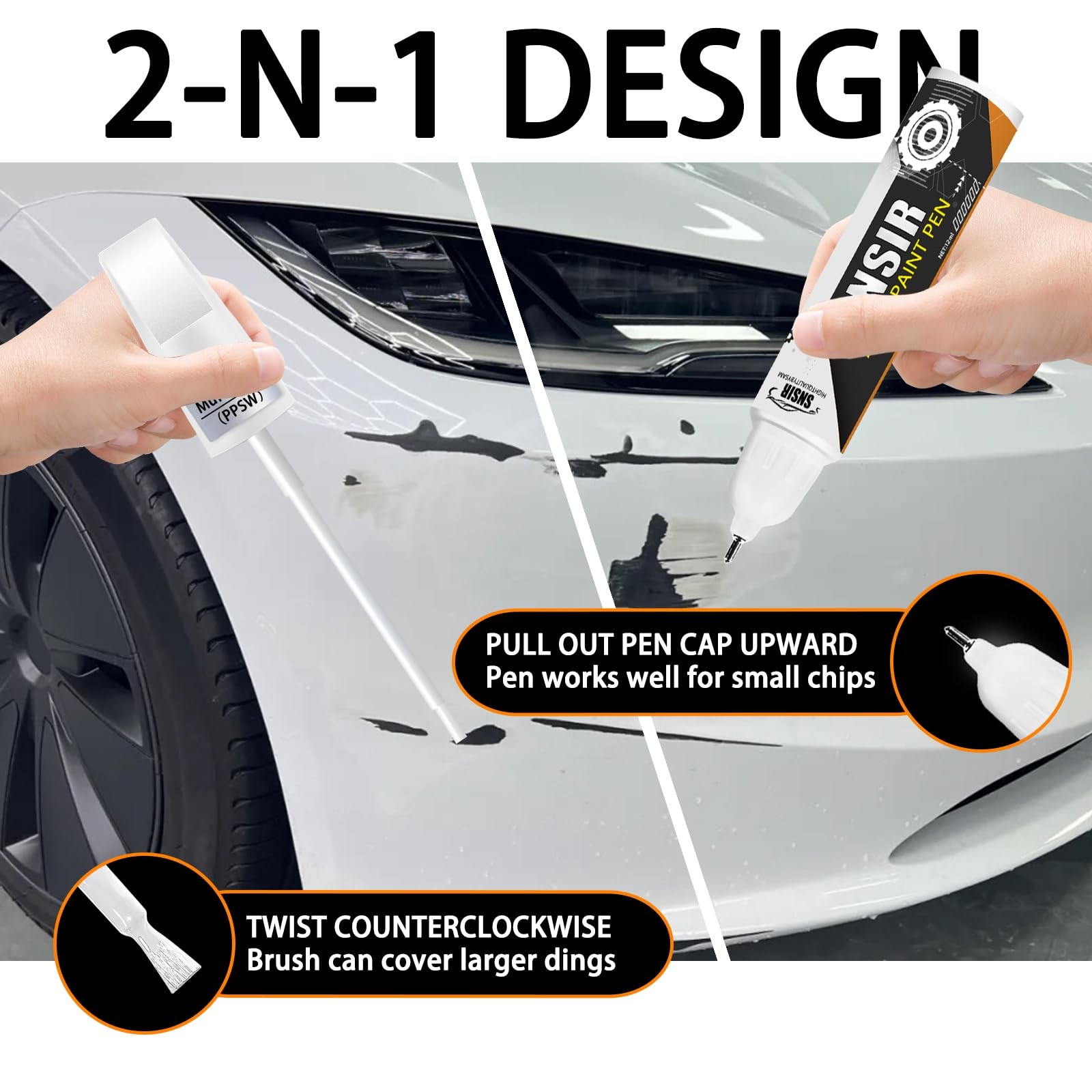 Touch Up Paint Quicksilver PN00 for Cars Auto Scratch Repair Pen Brush Silver