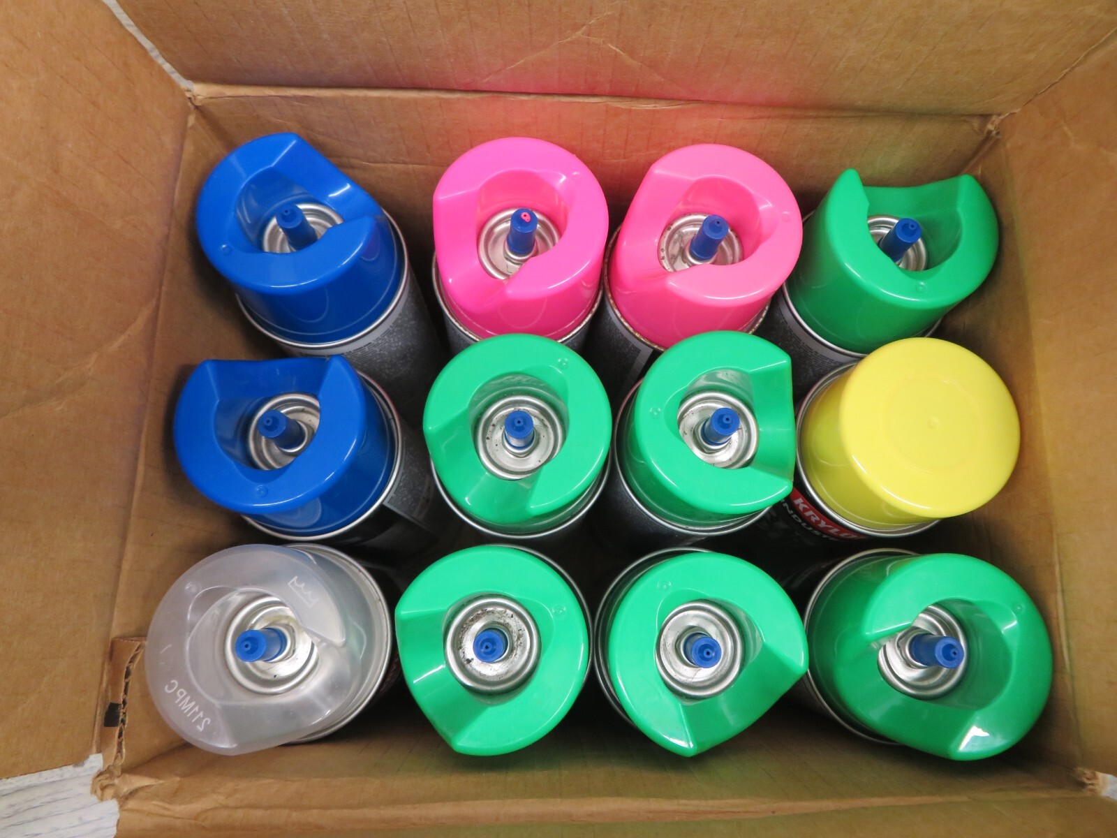 Krylon Mark Paint 17 OZ Aerosol Cans (12 Cans) Assorted Colors