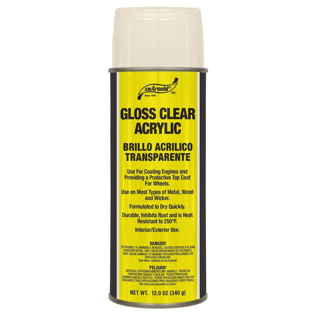 S.M. Arnold Gloss Clear Acrylic Lacquer 12 Ounce (Pack of 1),