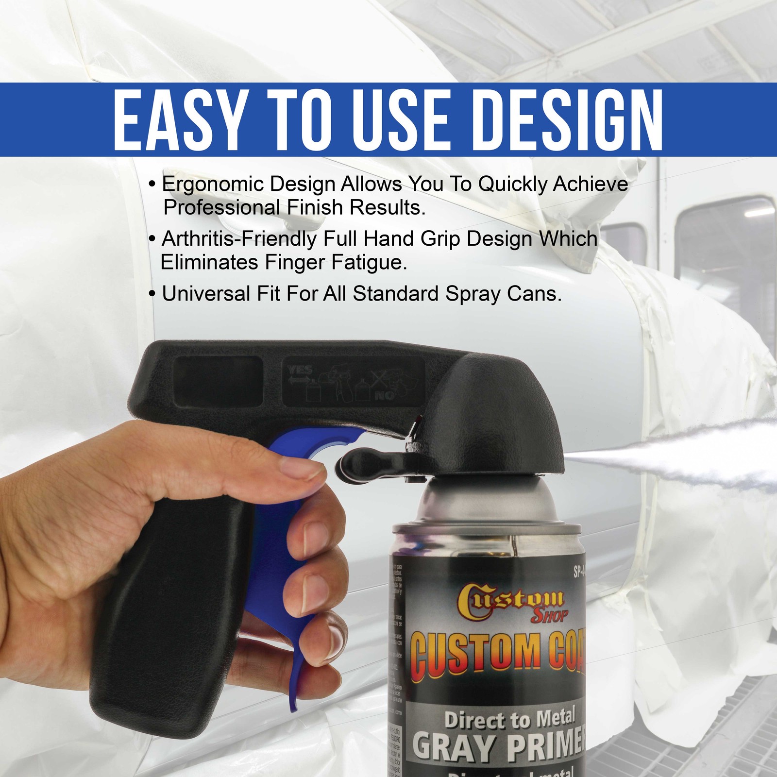 SEM 39683 Self Etching Primer Gray 15.5oz (6/Pack) with Spray Can Trigger Handle