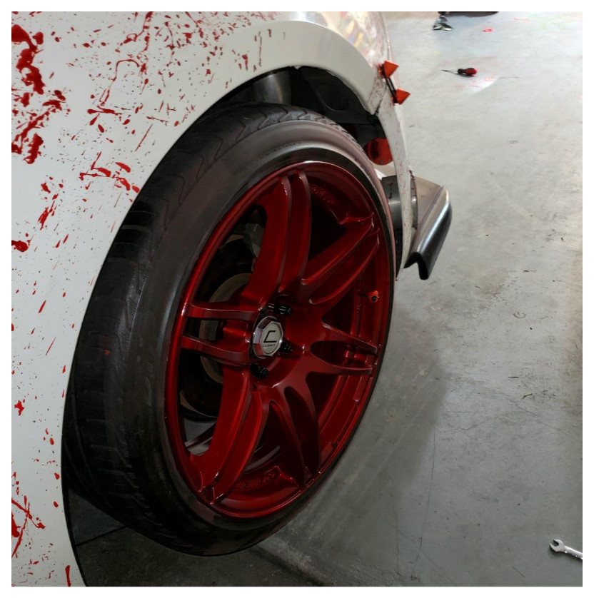 Metallic Red Chrome Wheels Spray Paint Rim Steel Aluminum +Primer Coating 3 Cans
